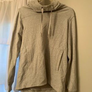 Lululemon grey hooded cow neck sweatshirt